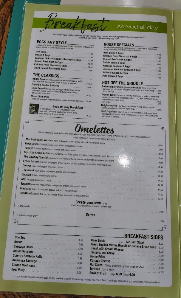Spring House Family Restaurant Menu image 1